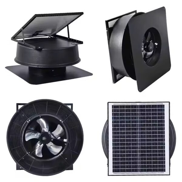 35W Solar Attic Fan with 110V Smart Power Adapter & 65ft Remote - Image 8